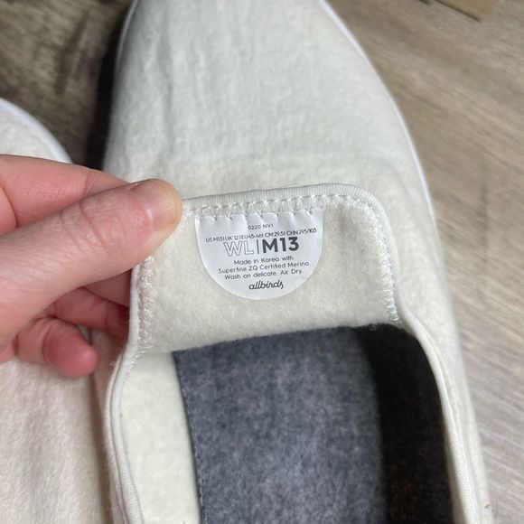 Allbirds Men’s White Wool Lounger Slip on Shoes - Picture 8 of 8